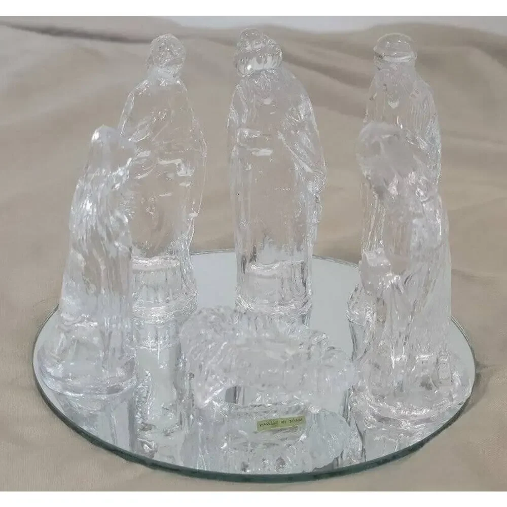 Source Unknown glass nativity